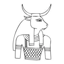 Coloriage Apis le dieu taureau sacré