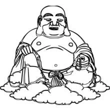 Mythologie Hindou: Bouddha - Coloriages gratuits à imprimer
