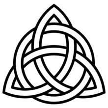 Coloriage Triquetra noeud celtique entrelacé