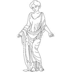 Coloriage Vénus vêtue d'une toge drapée
