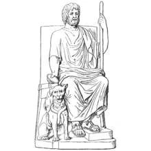 Coloriage Hadès en toge, statue antique
