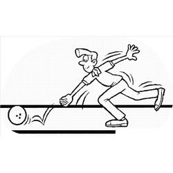 Coloriage Joueur de Bowling en action Coloriage Joueur de Bowling en action