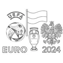 Coloriage Symboles du Championnat UEFA Euro 2024