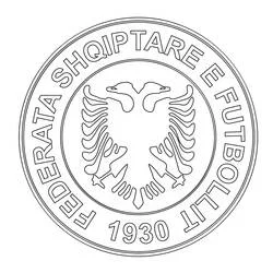Coloriage Emblème de la fédération albanaise de football