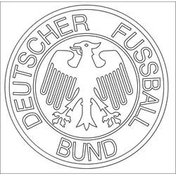 Coloriage Emblème du football allemand avec un aigle