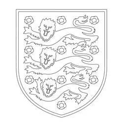 Coloriage Blason des trois lions d'Angleterre