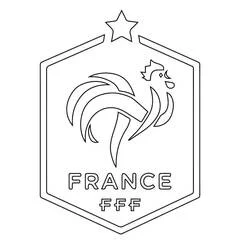 Coloriage Blason de l'équipe de France de football