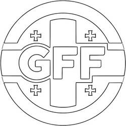 Coloriage Badge de la fédération de football géorgienne