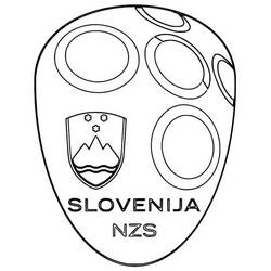 Coloriage Écusson de la fédération slovène de football
