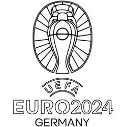 Coloriage Championnat UEFA Euro logo 2024