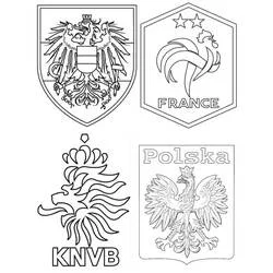 Coloriage Blasons des équipes nationales du groupe D