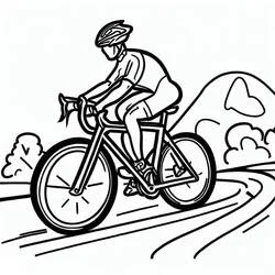 Cyclisme - Coloriages gratuits à imprimer