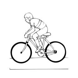 Coloriage Cycliste sur un vélo de course