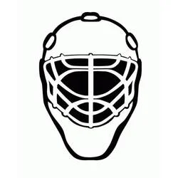 Coloriage Casque de hockey vue de face