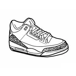 Coloriage Nike Air Jordan chaussure de sport