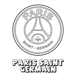 Coloriage Paris Saint-Germain (PSG) écusson du club