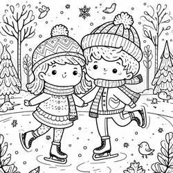 Patinage - Coloriages gratuits à imprimer