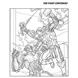 Coloriage Les Avengers combattent Ultron