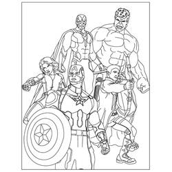 Coloriage Équipe Vengadores en action