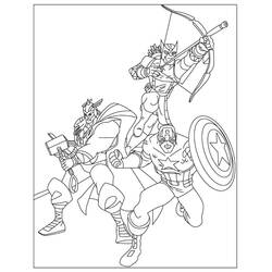 Coloriage Super-héros et Super-vilains en action