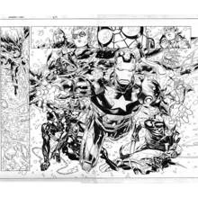 Coloriage Avengers chargeant au combat
