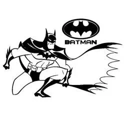 Coloriage Batman en position de combat