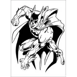 Coloriage Batman en plein saut