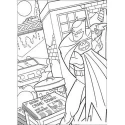 Coloriage Batman le Chevalier Noir en action