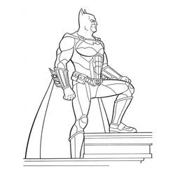 Coloriage Batman sur le toit