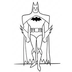 Coloriage Batman dans une pose héroïque