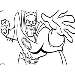 Coloriage Batman en position de combat dynamique