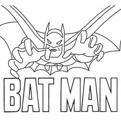 Coloriage Batman surgissant avec les mains griffues