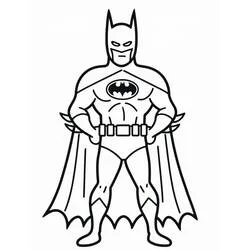 Coloriage Batman en pose heroïque