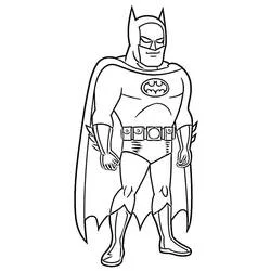 Coloriage Batman en position de super-héros