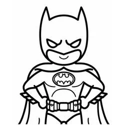 Coloriage Batman en pose mignonne