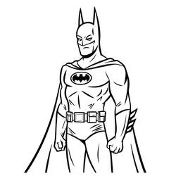 Coloriage Batman à la ceinture garnie de boucles