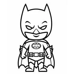 Coloriage Batman debout, mains sur les hanches