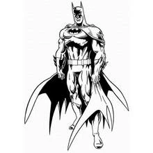 Coloriage Batman debout en pose musclée