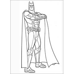 Coloriage Batman bras croisés, bottes et armure détaillée
