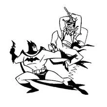 Coloriage Batman affrontant le Joker