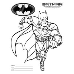 Coloriage Batman en pleine course