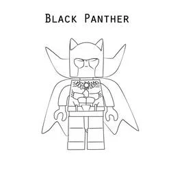 Coloriage Black Panther figurine Lego debout