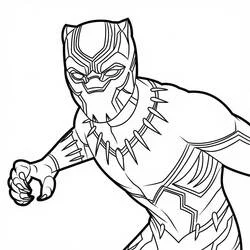 Coloriage Black Panther tendant une main griffue
