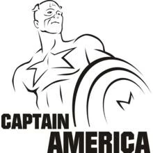 Coloriage Captain America avec son bouclier