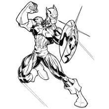 Coloriage Captain America prêt au combat