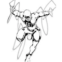 Coloriage Daredevil en plein saut