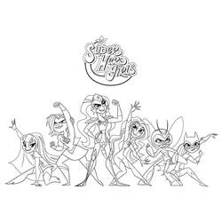 Coloriage DC Super Hero Girls en position d'action
