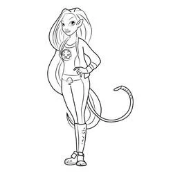 Coloriage Cheetah debout la main sur la hanche