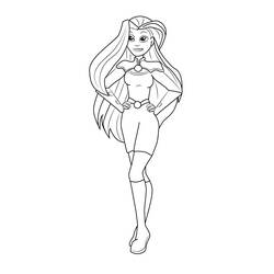 Coloriage Starfire en pose confiante