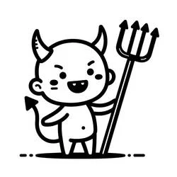 Diable - Coloriages gratuits à imprimer